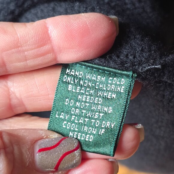 Lauren Ralph Lauren Black Sweater Vest Buckle Size L EUC. - Picture 4 of 5